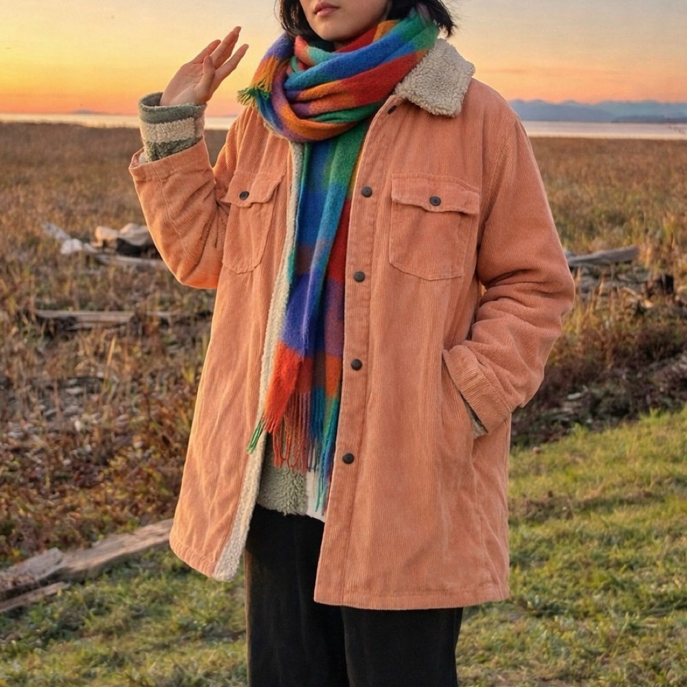 Picture Organic Corduroy Sherpa Lined Jacket Size L